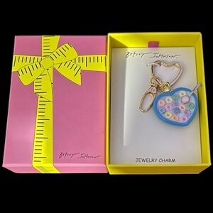 BETSEY JOHNSON Viral Back to School Cereal Bowl Keychain Bag Backpack Charm NWT